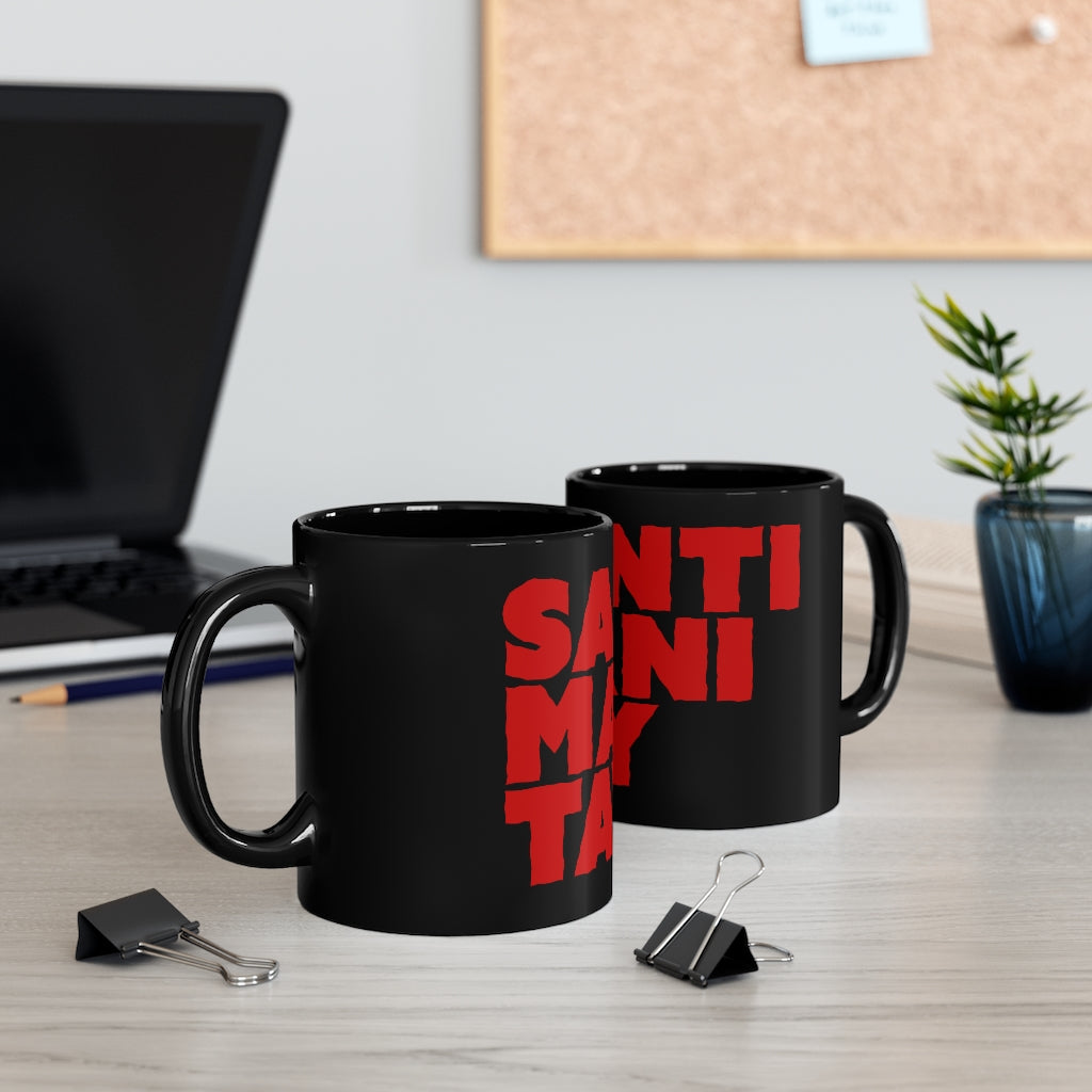 11oz Black Mug - Santimanitay design